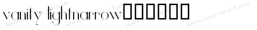 vanity lightnarrow字体转换